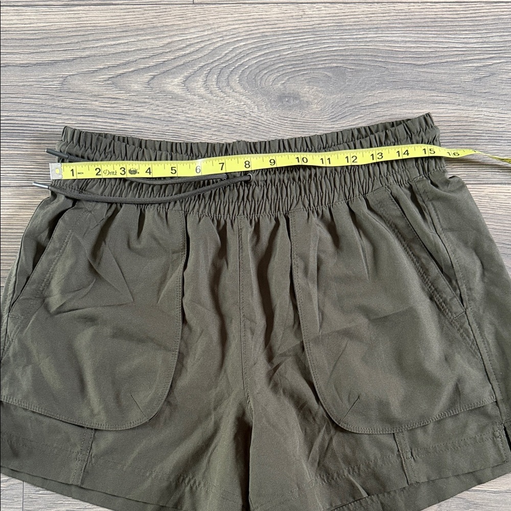 Olive Green Women's Athletic Shorts - Picture 8 of 9
